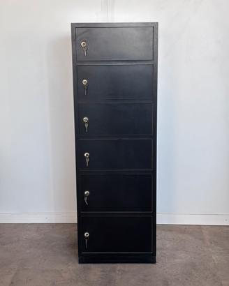 Armadietto mobile locker Vintage Industrial nero