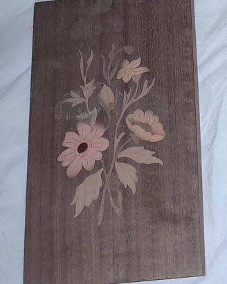 Quadretto  pannello in legno decorato