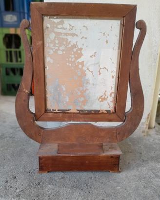 SPECCHIO BASCULANTE CON CASSETTINO, VINTAGE