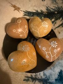 Cuori pietra saponaria nuovi