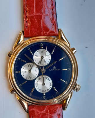 Margi Cronografo Multifunzione Blu Vintage NOS
