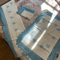 Lenzuolo copriletto con federe in puro Lino