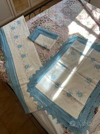 Lenzuolo copriletto con federe in puro Lino