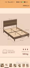 struttura letto matrimoniale 