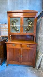 Credenza Art Nouveau, ciliegio fine 1800 Liberty