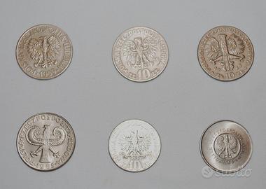 LOTTO MONETE COMMEMORATIVE POLONIA