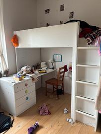 Letto a Soppalco con Scrivania IKEA SMASTAD
