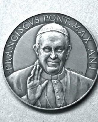 Medaglie ufficiali I pontificato papa Francesco