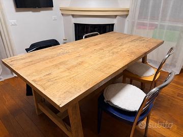 TAVOLO DA CUCINA IN LEGNO MASSELLO