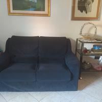 Divano Letto in Alcantara Blu 