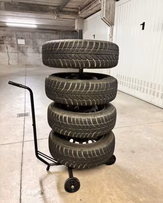 Set 4 ruote Fiat Panda con Carrello