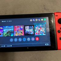 Nintendo swithc con giochi e accessori