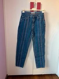 Jeans blu con striature colorate Pull&Bear