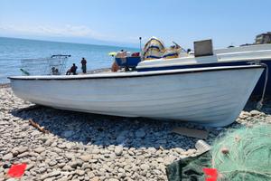 Barca motore carrello