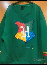 Felpa verde nuova Harry Potter Hogwarts