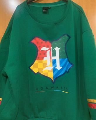 Felpa verde nuova Harry Potter Hogwarts