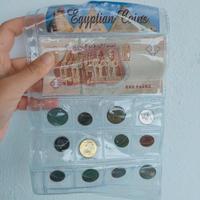 lotto di vecchie monete egiziane 