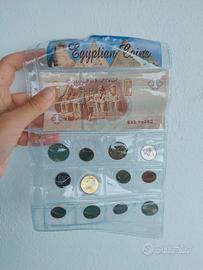 lotto di vecchie monete egiziane 