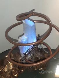 lampada scultura selenite