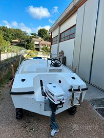 Barca mt 4.20 + Carrello + Motore 4 Cv