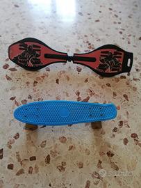 Skateboard a due ruote e penny