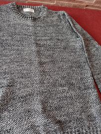 maglione grigio girocollo uomo