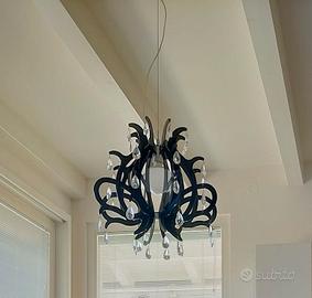 Lampadario sospensione plexiglass nero