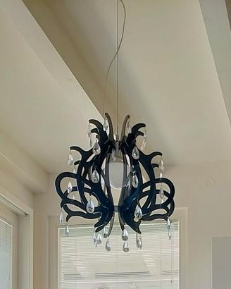 Lampadario sospensione plexiglass nero