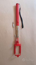 selfie stick estensibile con pulsante per scatto