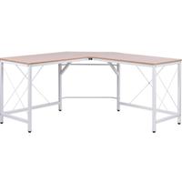 Scrivania angolare bianca/legno