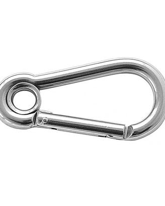 MOSCHETTONE A OCHHIOLO ACCIAIO INOX MM.120 A4