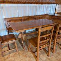 Cassapanca angolare legno massello