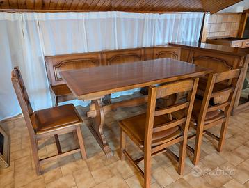 Cassapanca angolare legno massello