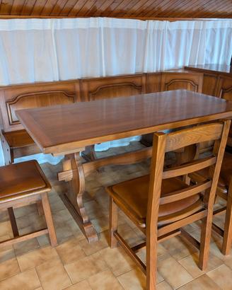 Cassapanca angolare legno massello