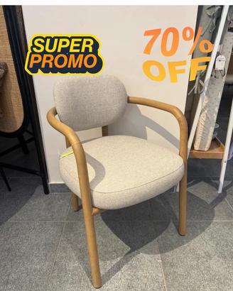 Sedia Melqui kave home beige