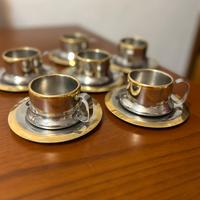 Set 6 tazzine da caffe e 6 piattini da collezione
