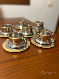 Set 6 tazzine da caffe e 6 piattini da collezione