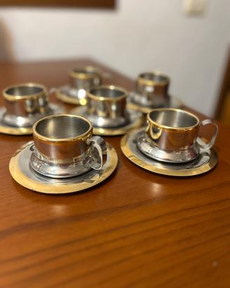 Set 6 tazzine da caffe e 6 piattini da collezione