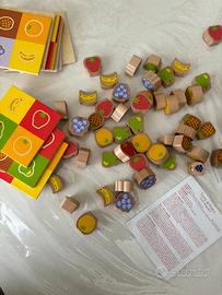 Torre di Frutta - Gioco pedagogico di legno
