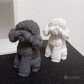 Sculture CANI BARBONCINO in pietra