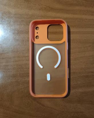 Cover arancione iPhone 16 pro