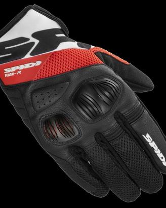 Guanto SPIDI in tessuto Flash-R Evo bianco rosso