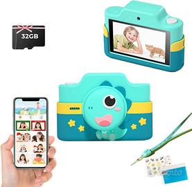 Fotocamera per bambini, 48 MP, 1080P, WiFi, fotoca