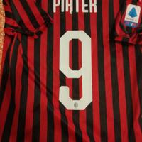 Maglia pjatek Milan. con patch serie A.