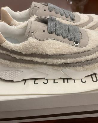Sneakers donna,beige colore