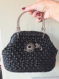 clutch ecopelle con spilla