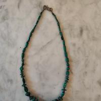 collana in malachite ed argento