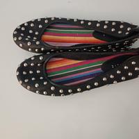 Ballerine borchiate argentate Nuna Lie