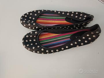 Ballerine borchiate argentate Nuna Lie