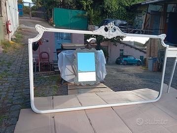 grande specchio shabby da parete cm.180x100